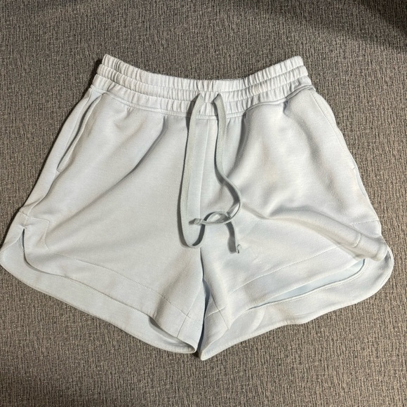 Rae Mode Scuba Tulip Shorts in Soft Blue - Picture 4 of 16